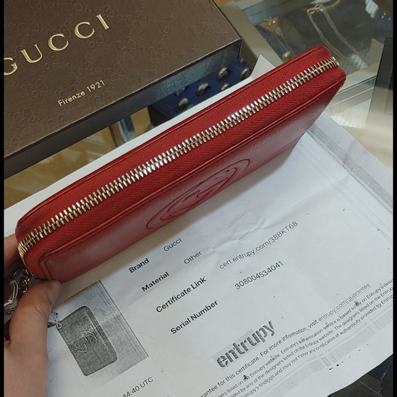 ❤️SOLD❤️ Red Gucci😍GG Zippy Wallet Organizer with Box - Picture 5 of 15